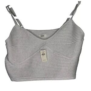 AERIE NWT crop tank heather gray Women‎ Size Small Junior